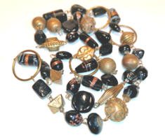 Black Murano glass necklace (823)