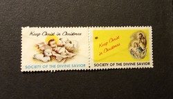 Bélyeg USA Karácsonyi üdvözlet karácsonyi bélyegkülönlegesség 1 pár 1 sor