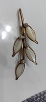 Antique brooch with mother-of-pearl inlay