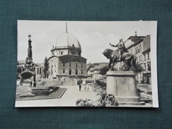 Képeslap, Pécs, Széchenyi tér, Dzsámi török templom látkép részlet,