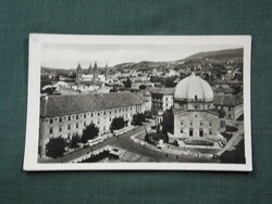Postcard, Pécs, Széchenyi Square, Jámí Turkish Church, view detail, bus
