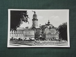 Képeslap, Pécs, Széchenyi tér, Városháza látkép részlet,