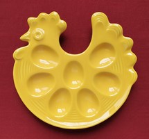 Wächtersbach német porcelán kerámia tojás tartó tálaló tál tojástál kakas alakú