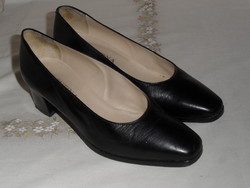 Valentina black leather women's shoes (36's)