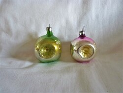 Old glass Christmas tree decorations! - 2 role-playing reflex balls!