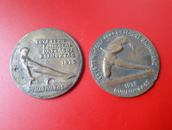 Bronze raw plaque, university-college national championship 1975 Dunaújváros
