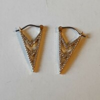 New gold-plated steel earrings with crystals