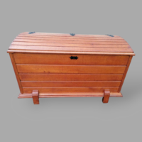 Wooden chest with forged fittings