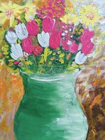 Csendélet-intenzív színek-festmény