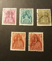 Stamp row 1939 church row Hungarian Royal Post