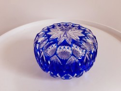 Antique blue crystal bonbonnier