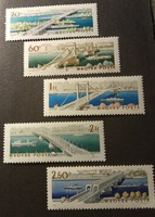 Series of stamps 1964 series of Budapest bridges and Miskolc vintage stamp Hungarian post