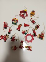 Christmas tree decoration - 18 wooden figures