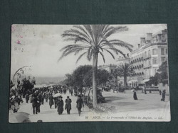 Postcard, French, Nice hotel, Nice. La promenade et l'hôtel des anglais