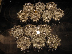 Retro pearl edge reims france crystal candle holders also for weddings