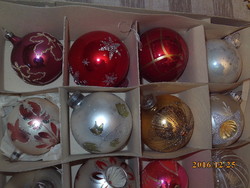 12 Old Christmas tree decoration glass