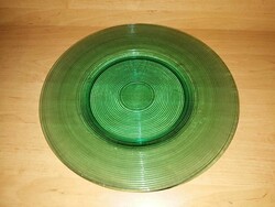 Green glass serving plate for table center piece - dia. 31.5 Cm (there are 11 pieces)