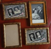 Régi aranyozott keret  képkeret üveggel - fotókeret
