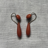 Antique coral hanging earrings