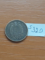 Spain 1 peseta 1944 francisco franco, aluminium-bronze s320