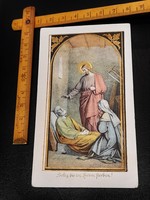 Holy image in an antique prayer book, prayer sheet