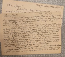 1942. Mária Sokhegyi camp letter, letters 2 pcs