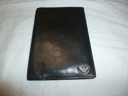 Emporio Armani leather briefcase card holder