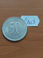 Yugoslavia 50 dinars 1988 copper-zinc-nickel s103
