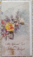 25. házassági évforduló jókívánság képeslap borítékkal üdvözlőlap üdvözlőkártya postatiszta német