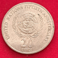 1995. Australia, 50 years of the UN, 20 cents (663)