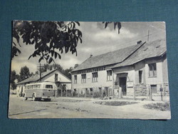 Postcard, Pétervásara, cultural center, pub, Mávaut Ikarus bus