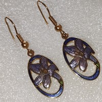 New lavender marked enamel earrings
