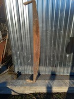 Antik fűrész kétemberes favágó szerszám ! 160 cm hosszú