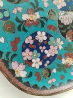 Fire enamel table decoration, table offering - with flowers