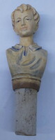 Old special carved figured stopper - glass stopper