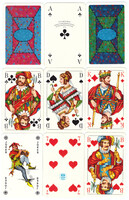 17. Francia kártya dupla pakli 104 + 6 joker Berlini kártyakép F.X.Schmid 1975 körül alighasznált