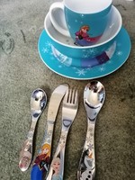 WMF Jégvarázs Walt Disney gyerek tányér+evőeszközkészlet
