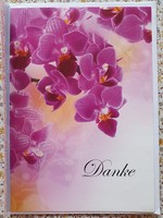 Thank you postcard with envelope greeting card greeting card postcard pure german orchid flower