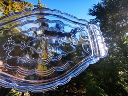 Antique blue glass tray
