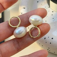 Baroque imposing pearl earrings women's fashion jewelry
