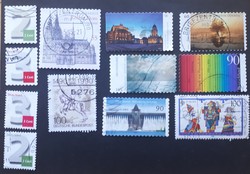 12 different German stamps