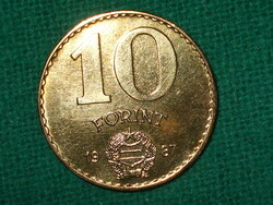 10 Forint 1987! It was not in circulation! It's bright!