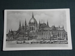 Képeslap, Budapest Országház, parlament látkép részlet
