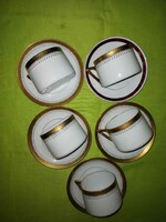 Antique pirkenhammer porcelain 5-piece tea cups with saucers