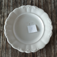 Régi fehér indamintás jelzett Zsolnay lapos tányér 3.