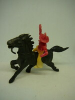 Traffic-carrying, plastic cowboy with a horse from the 1970s and 1980s