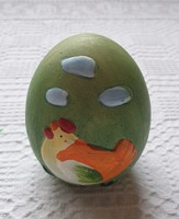 Easter ceramic egg with rooster hen pattern decoration accessory