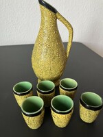 Retro ceramic pouring and short drink glasses
