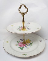 Bavaria tiered painted porcelain cake tray from Germany