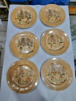 6 Japanese cake plates